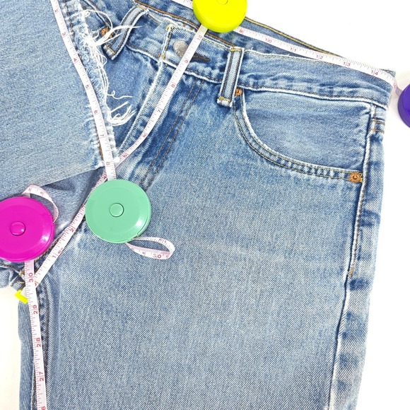 Levi's 505 Denim Jeans Men's 30x30 (30x32) Distressed Biker Regular Fit Straight - Picture 4 of 16